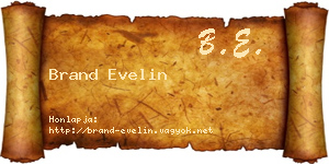 Brand Evelin névjegykártya